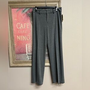 Coldwater Creek Charcoal Ponte Knit Straight Leg Trouser